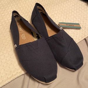 NTW Navy Toms canvas Alpargata shoes lightweight flats